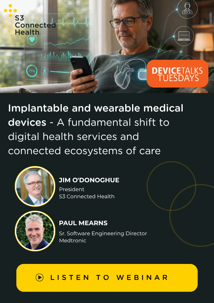 Webinar -&nbsp;Implantable and wearable medical devices - A fundamental shift to digital health services and connected ecosystems of care